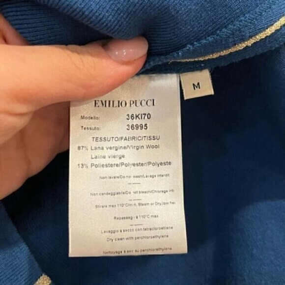 Emilio Pucci Wool Blend Flare Sleeve Knit Dress - Picture 4 of 4